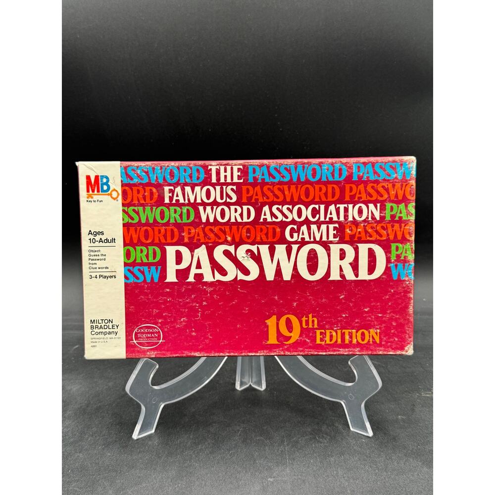 Vintage Password Board Game 19th Edition 1978 Complete